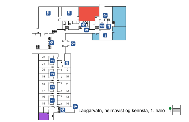 Háskóli Íslands - kennsluhúsnæði á Laugarvatni, 1. hæð