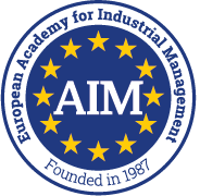 Akademían var stofnuð árið 1987 og vinnur að því að efla menntun og rannsóknir á sviði iðnaðarverkfræði og iðanaðarstjórnun. Logo AIM