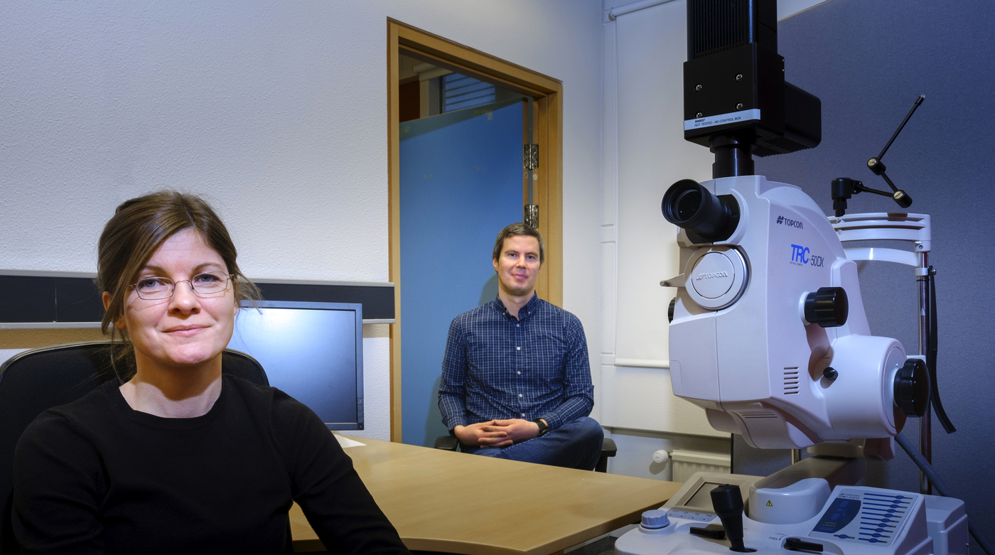 Þau Ólöf Birna Ólafsdóttir og Sveinn Hákon Harðarson eru með aðstöðu til rannsóknanna á Lífeðlisfræðistofnun í Læknagarði. MYND/Kristinn Ingvarsson Ólöf Birna Ólafsdóttir og Sveinn Hákon Harðarson