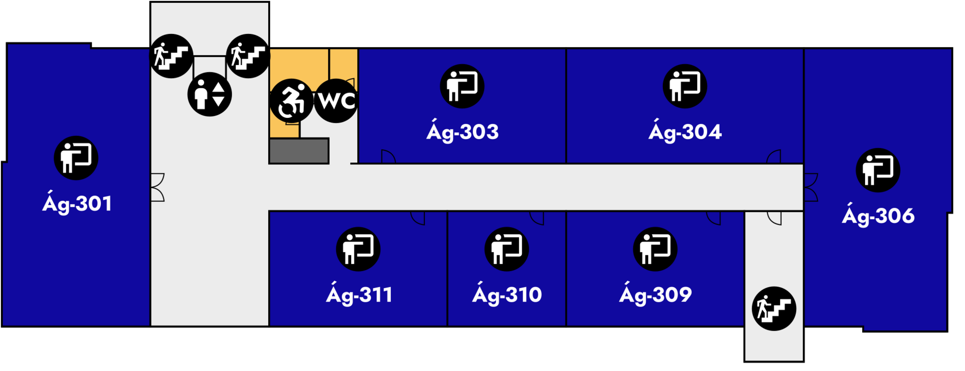 Yfirlitsmynd af Árnagarði: 3. hæð
