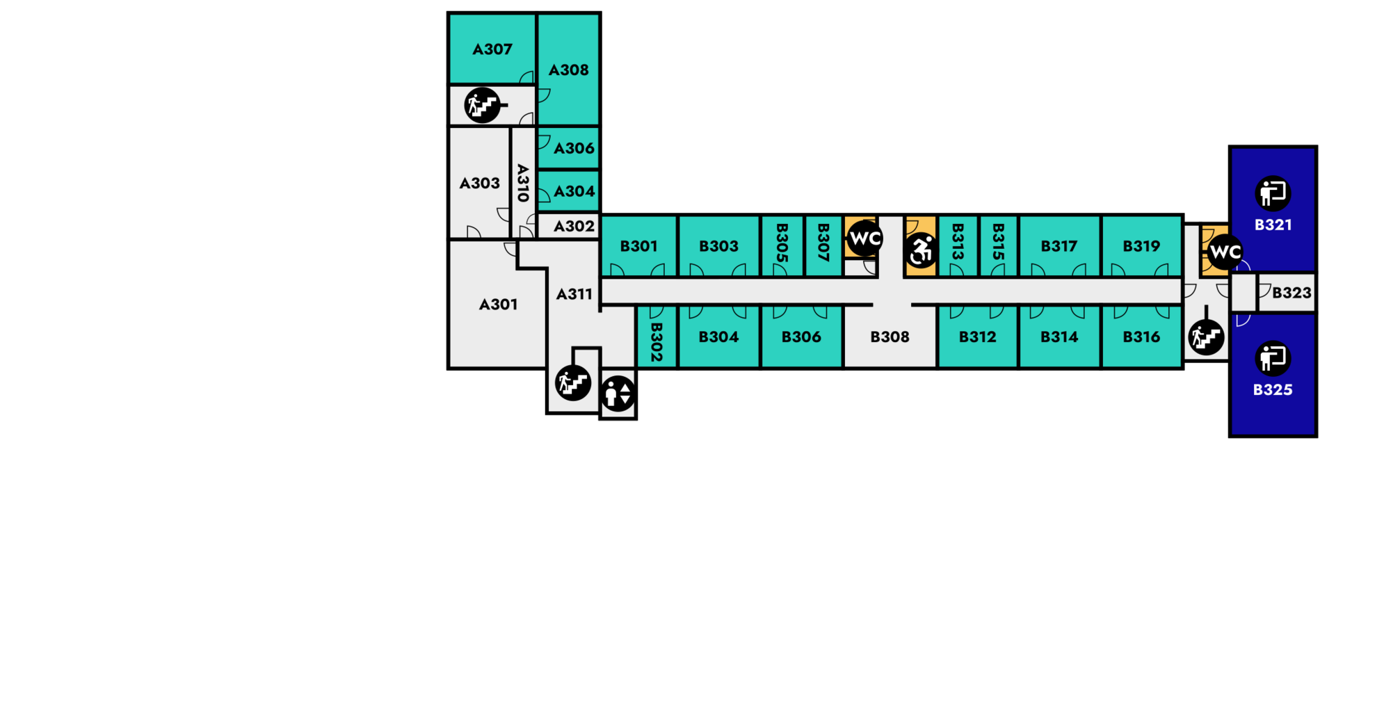 Yfirlitsmynd af Eirbergi: 3. hæð