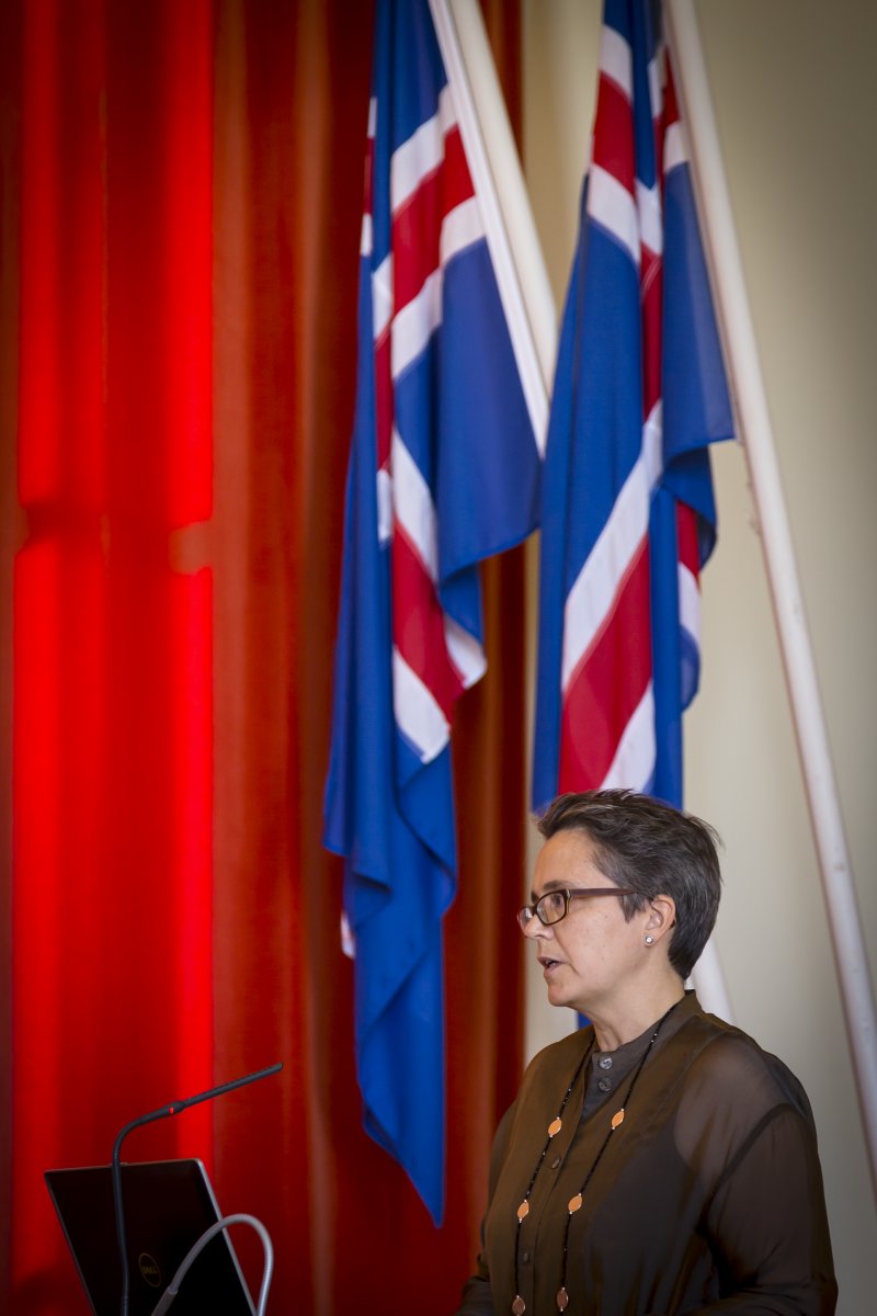 Hanna Óladóttir við doktorsvörnina á dögunum. Hanna Óladóttir við doktorsvörnina á dögunum.