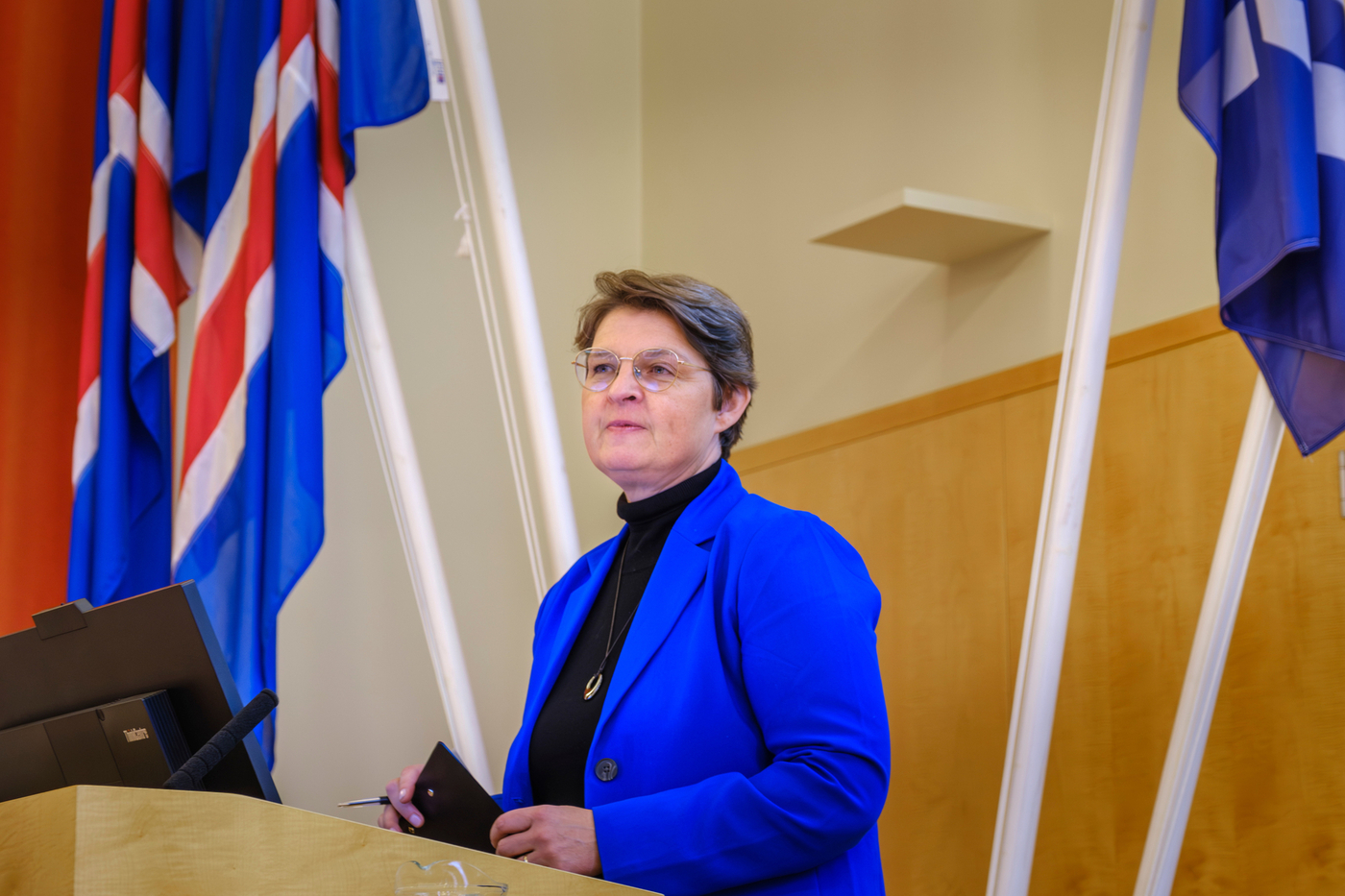 Kolbrún Þ. Pálsdóttir, forseti Menntavísindasviðs var fundarstjóri.