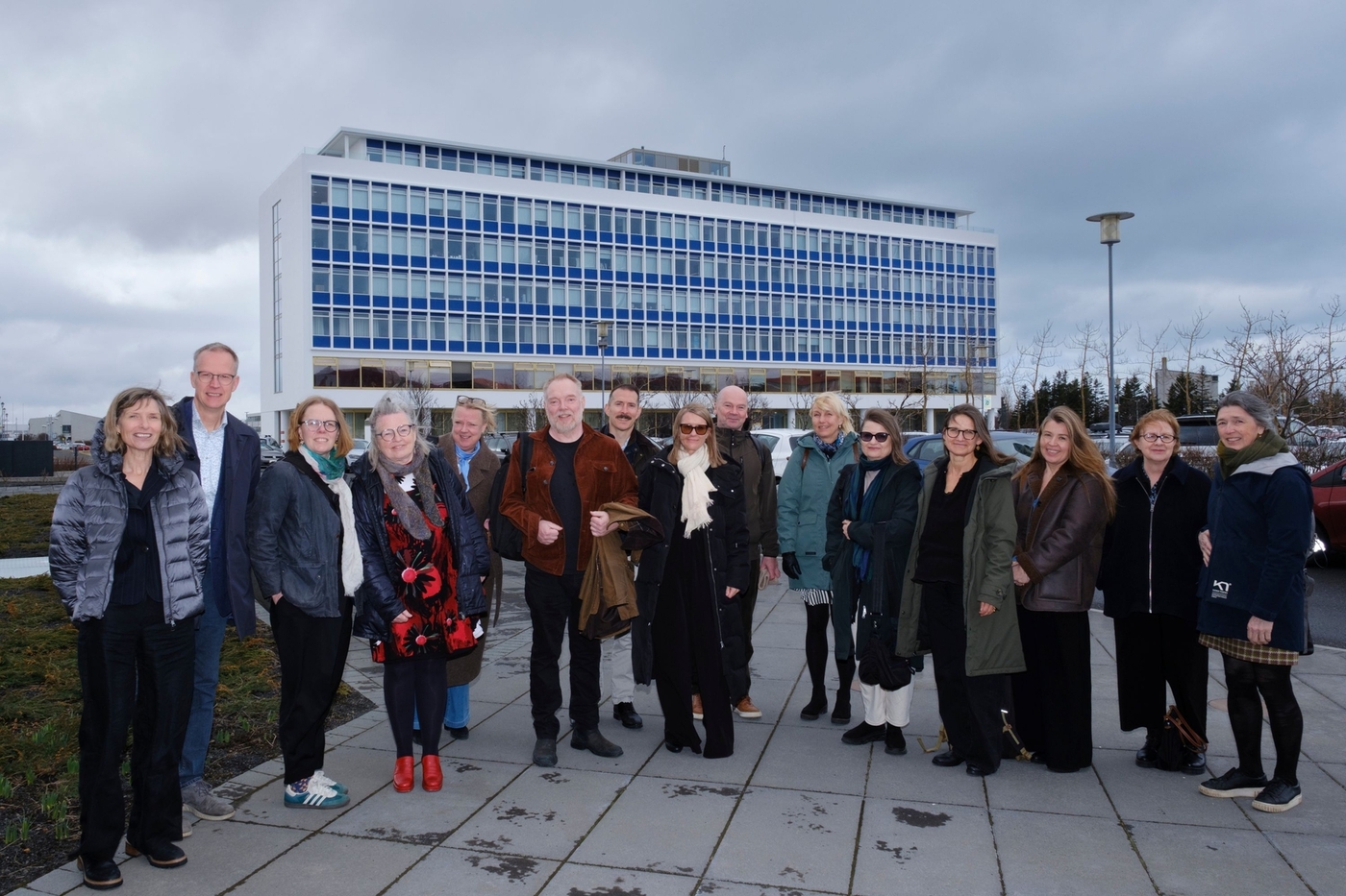 Frá vinstri: Jennifer Charteris, Colin Campbell, Gerður Magnúsdóttir, Anna Kristín Sigurðardóttir, Ida Sederlund, Torfi Hjartarson, Daníel Benediktsson, Tiina-Maria Mäkelä, Markku Lang, Raija Kattilakoski, Sara Lehtonen, Bodil Hovaldt Bøjer, Þórdís Eik Friðþjófsdóttir, Palmyre Pierroux og Siv Marit Stavem. MYND/Kristinn Ingvarsson