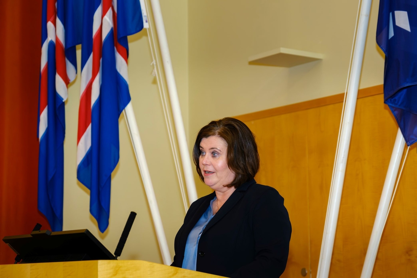 Ásthildur Lóa Þórsdóttir, mennta- og barnamálaráðherra hélt ávarp í upphafi. 