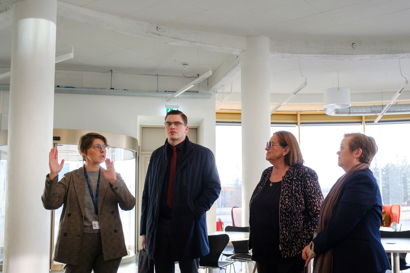 Í Sögu skoðaði Inga Sæland, mennta- og barnamálaráðherra sértæk námsrými fyrir fjölbreytta kennsluhætti Menntavísindasviðs og fundaði með rektor, forseta og stjórn Menntavísindasviðs ásamt ráðuneytisstjóra og sérfræðingum ráðuneytisins. MYND/Kristinn Ingvarsson Í Sögu skoðaði Inga Sæland, mennta- og barnamálaráðherra sértæk námsrými fyrir fjölbreytta kennsluhætti Menntavísindasviðs og fundaði með rektor, forseta og stjórn Menntavísindasviðs ásamt ráðuneytisstjóra og sérfræðingum ráðuneytisins. MYND/Kristinn Ingvarsson