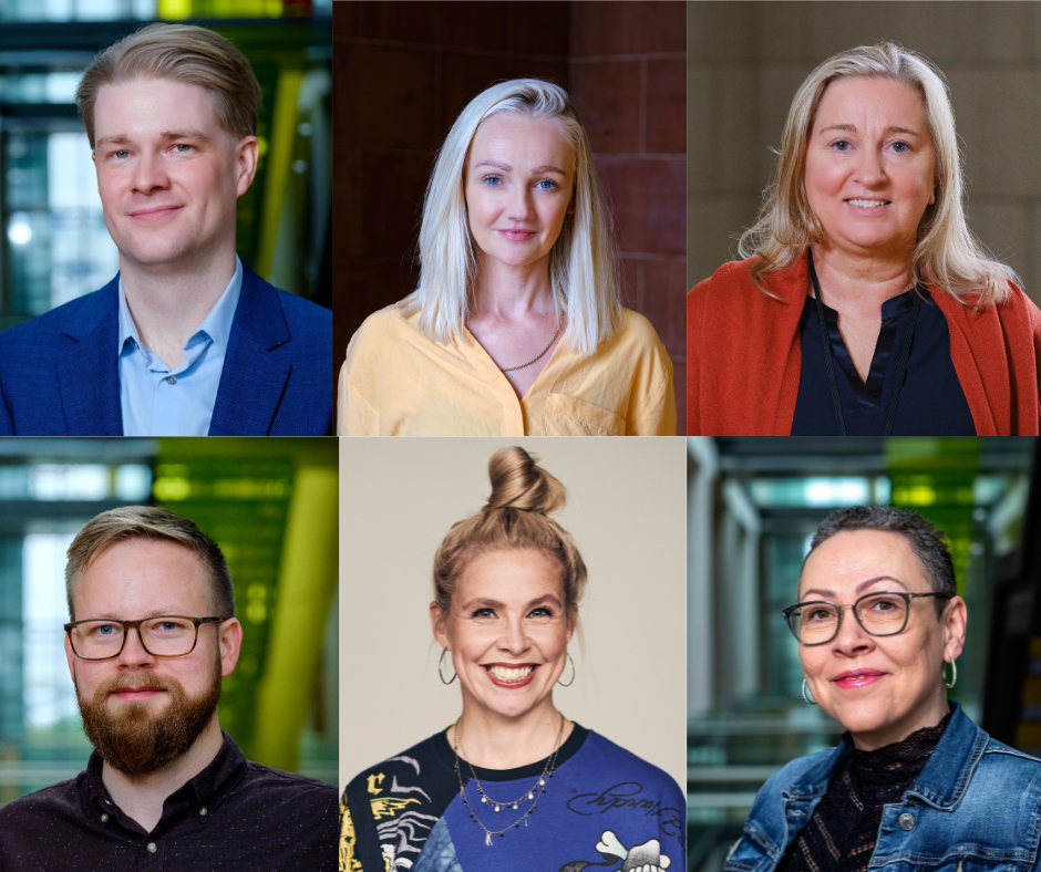 Sex nýráðnir lektorar við Menntavísindasvið. Frá vinstri uppi: Björn Rúnar Egilsson, Eva Harðardóttir, Guðrún Björg Ragnarsdóttir, Heimir Freyr Viðarsson, Katrín Ólafsdóttir og Svava Björg Mörk.