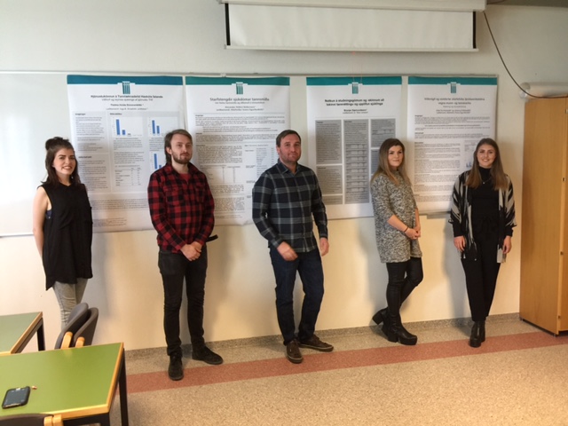 Frá vinstri: Thelma Hulda Símonardóttir, Alexander Nökkvi Baldursson, Brynjar Sæmundsson, Jóhanna Friðriksdóttir og Ester Rut Þórisdóttir. Thelma Hulda Símonardóttir, Alexander Nökkvi Baldursson, Brynjar Sæmundsson, Jóhanna Friðriksdóttir og Ester Rut Þórisdóttir