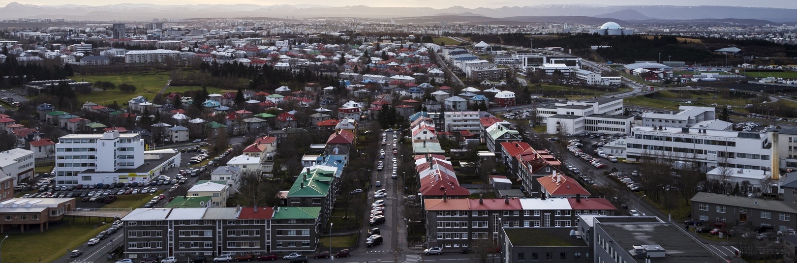 Loftmynd af Reykjavík