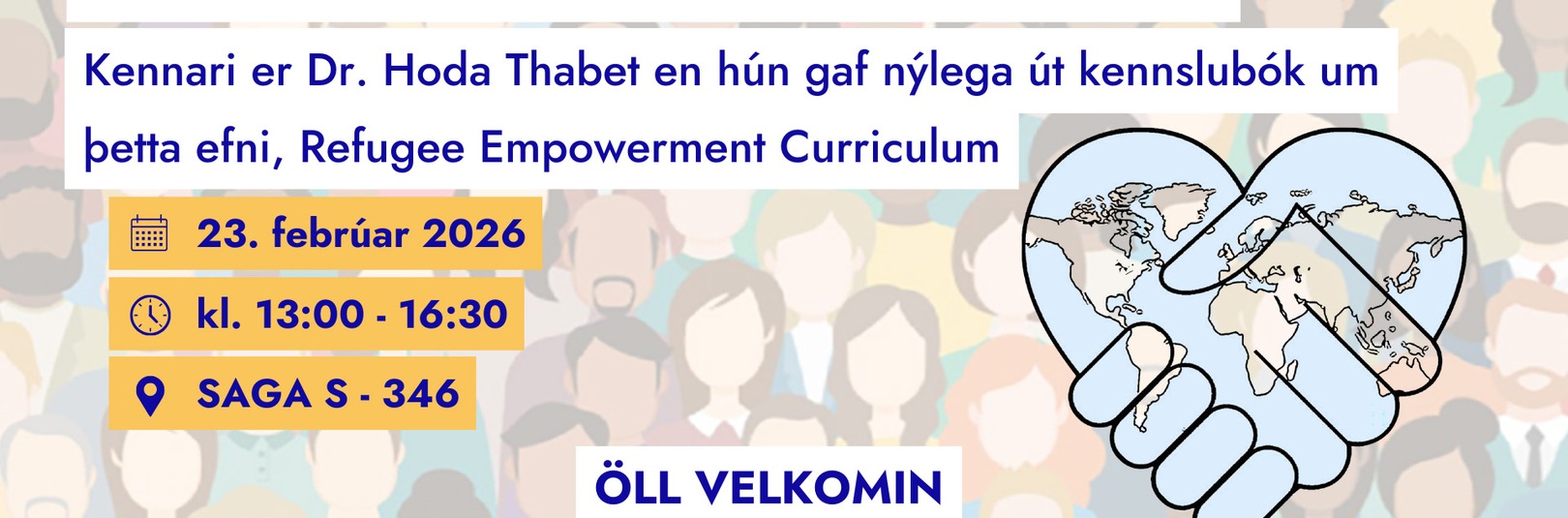 Vinnustofa - Kennsla flóttamanna - á vefsíðu Háskóla Íslands