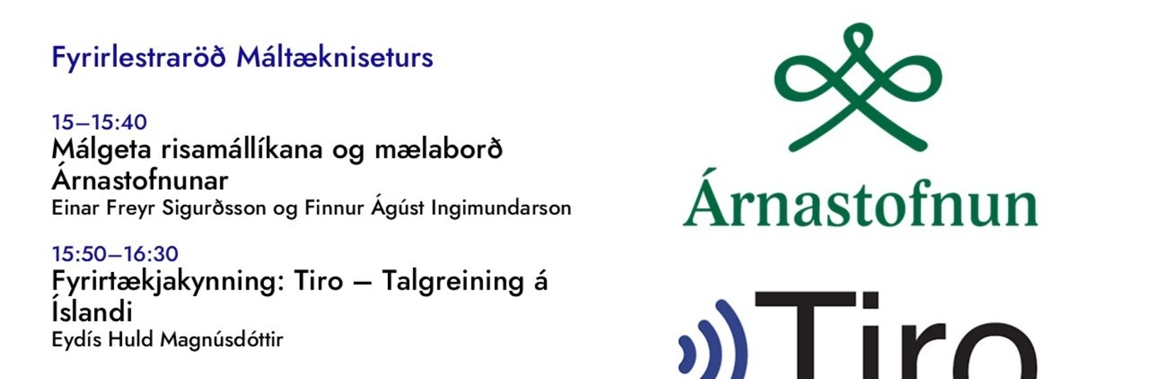 Hvað er í gangi í íslenskri máltækni? Risamállíkön og Tiro - á vefsíðu Háskóla Íslands