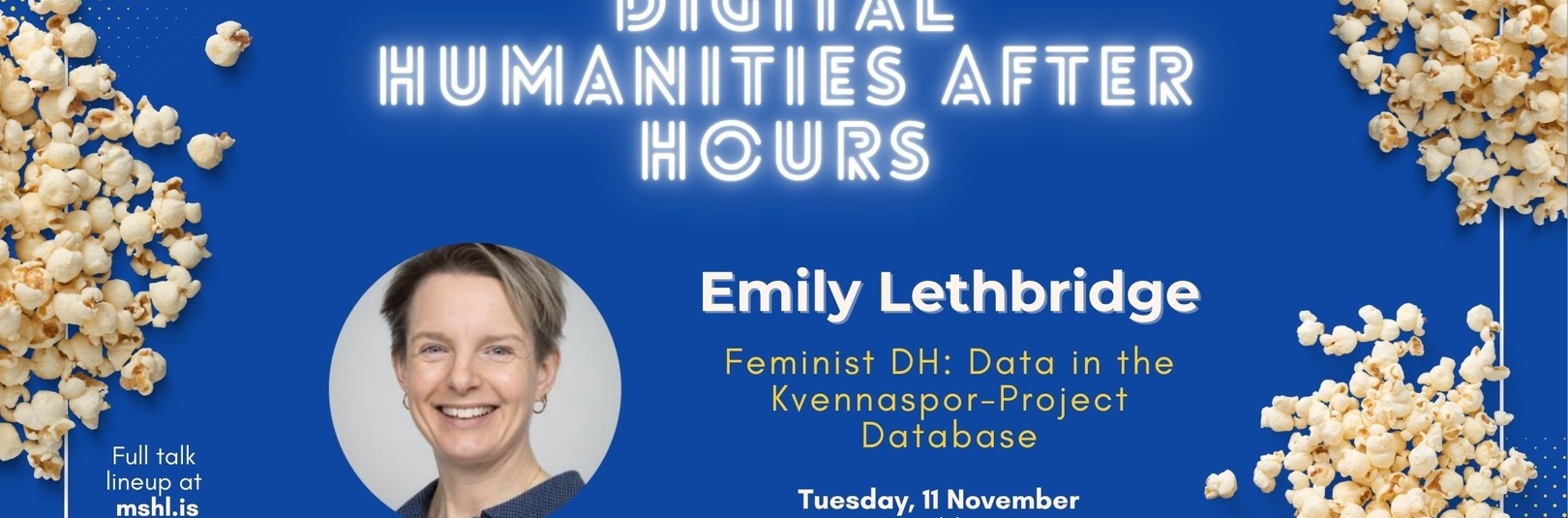 Síðdegispopp stafrænna hugvísinda: Emily Lethbridge - á vefsíðu Háskóla Íslands