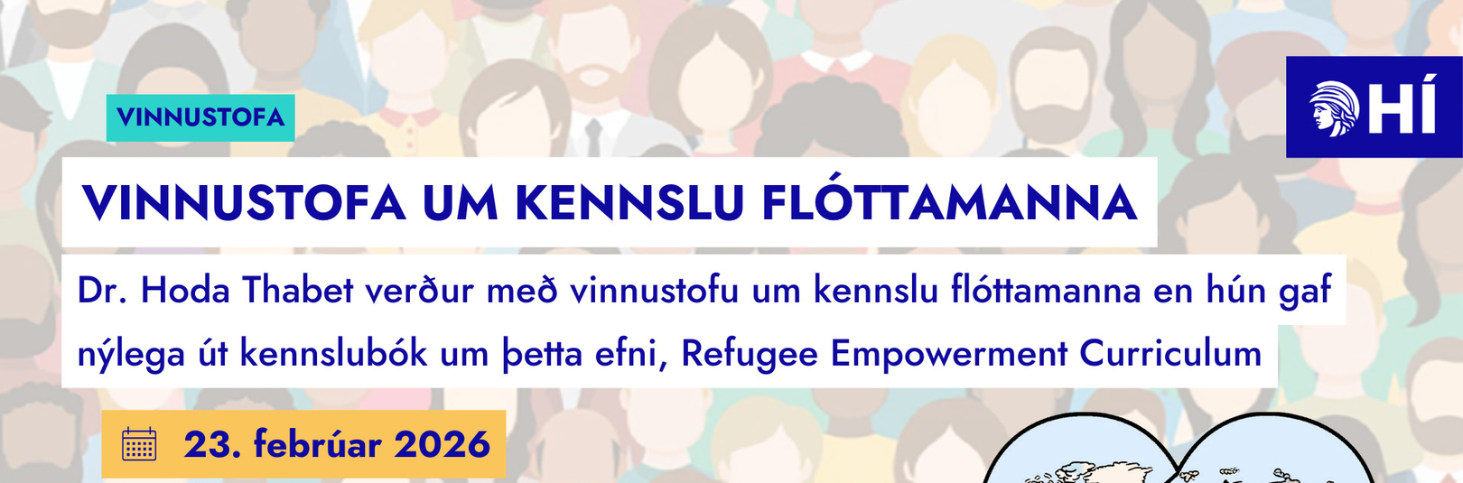 Vinnustofa - Kennsla flóttamanna - á vefsíðu Háskóla Íslands