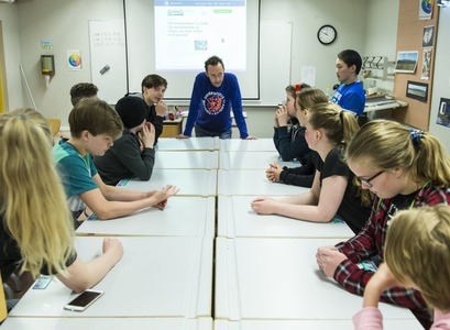 í ferð Háskólalestarinnar í Stykkishólmi.