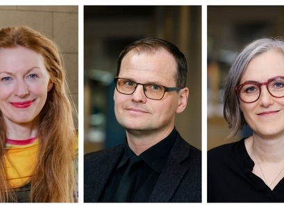 Anna Helga Jónsdóttir, prófessor í tölfræði við Raunvísindadeild,  Magnús Þór Torfason, prófessor við Viðskiptafræðideild og nú forseti Félagsvísindasviðs, Margrét Sigrún Sigurðardóttir, prófessor við Viðskiptafræðideild, 