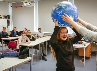 Nemendur í Háskólalestinni