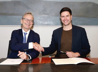 Jón Atli Benediktsson, rektor Háskóla Íslands, og Björgvin Víkingsson, forstjóri Ríkiskaupa.