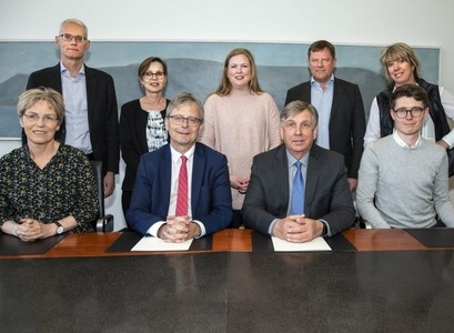 Fulltrúar Háskóla Íslands og Samtaka atvinnulífsins við undirritun viljayfirlýsingarinnar á dögunum. MYND/Kristinn Ingvarsson