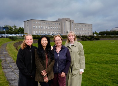 Hluti rannsakenda sem standa að rannsókninni. Frá vinstri: Tinna Óðinsdóttir, Jenný June Tómasdóttir, Inga Þórsdóttir og Sigurbjörg Bjarnadóttir. 
