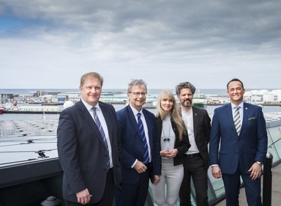 Ari Kristinn Jónsson, rektor HR, Jón Atli Benediktsson, rektor HÍ, Fríða Björk Ingvarsdóttir, rektor LHÍ, Dagur B. Eggertsson borgarstjóri og Þorsteinn Örn Guðmundsson, framkvæmdastjóri Meet in Reykjavík. 