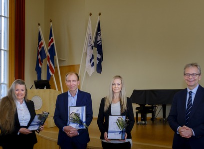 María Sigurðardóttir, Halldór Jónsson jr., Lotta María Ellingsen og Jón Atli Benediktsson