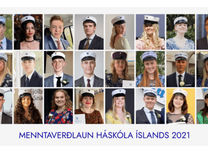 Handhafar Menntaverðlauna Háskóla Íslands 2021. 
