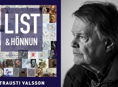 Kápa bókarinnar og mynd af Trausta