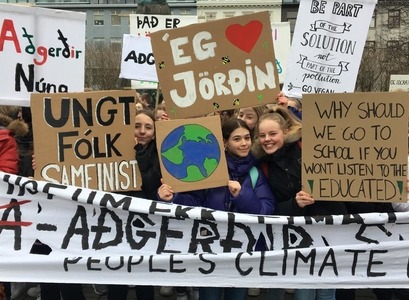 Nemendur í loftslagsverkfalli