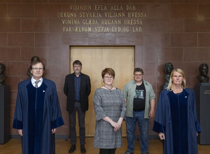 Guðmundur Hálfdanarson, Orri Vésteinsson, Sólveig Guðmundsdóttir Beck,  Þorvaldur Þórðarson og Steinunn Kristjánsdóttir