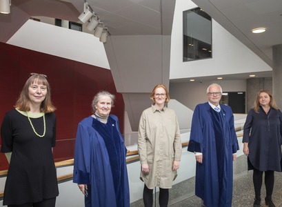 Frá vinstri: Daisy Neijmann, Ólöf Garðarsdóttir, Vera Knútsdóttir, Gauti Kristmannsson og Gunnþórunn Guðmundsdóttir.