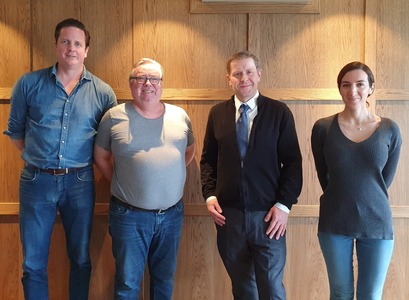 Magnús Jóhannsson, Kristinn Johnsen, Anton Karl Ingason og Elena Callegari stýra samstarfi M&T og Mentis Cura.