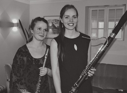 Björg Brjánsdóttir flautuleikari og Bryndís Þórsdóttir fagottleikari