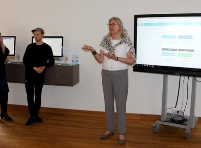 Birna Arnbjörnsdóttir, prófessor í annarsmálsfræðum, kynnti nýja námskeiðið fyrir gestum.