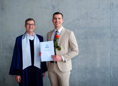 Sveinn Þráinn Guðmundsson við brautskráninguna