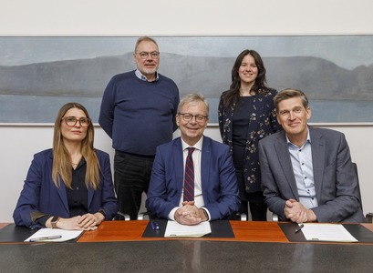 Frá undirritun viljayfirlýsingarinnar í Háskóla Íslands.