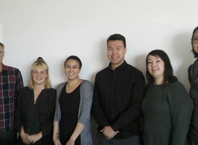 Helgi ásamt nemendum sínum