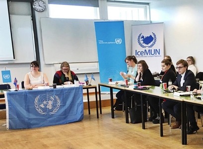 Frá IceMUN-ráðstefnunni.