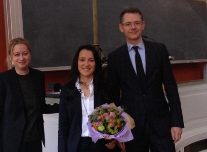 Prófessor Vibe Ulfbeck KU, nýdoktor Irina Domurath, prófessor Eyvindur G. Gunnarsson HÍ