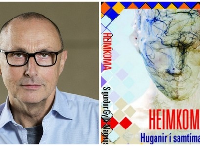 Sigurður Gylfi Magnússon prófessor og forsíða bókarinnar Heimkoma.