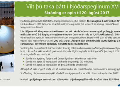 Auglýsing fyrir Þjóðarspegil