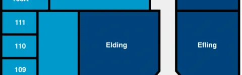 Endurmenntun, Continuing education - kort af 1. hæð