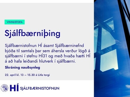 Sjálfbærniþing HÍ 22. apríl - Taktu þátt í mótun stefnu HÍ31