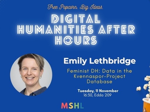 Síðdegispopp stafrænna hugvísinda: Emily Lethbridge