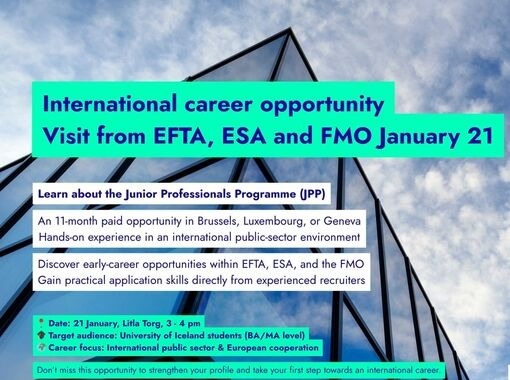 Junior Professional Programme - starfsþjálfunartækifæri á alþjóðlegum vettvangi