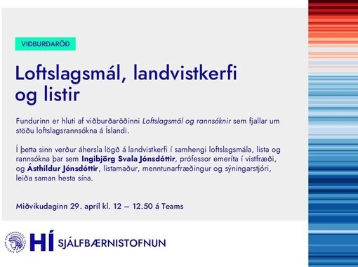 Loftslagsmál, landvistkerfi og listir