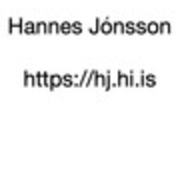 Hannes Jónsson